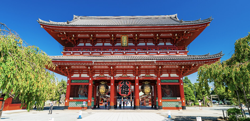 japon asakusa porte de kaminarimon